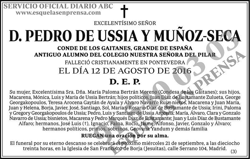 Pedro de Ussia y Muñoz-Seca